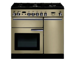 RANGEMASTER  Professional 90 Dual Fuel Range Cooker - Cream & Chrome